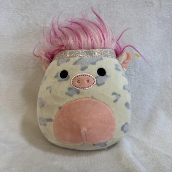 Squishmallows Plush Stuffed Doll Toy Animal Pig‎ Camo Cream Gray 6" - Picture 1 of 6